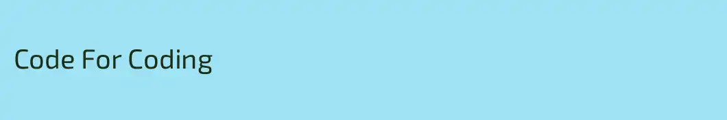 Code For Coding